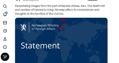 Condolences from the Kingdom of Norway